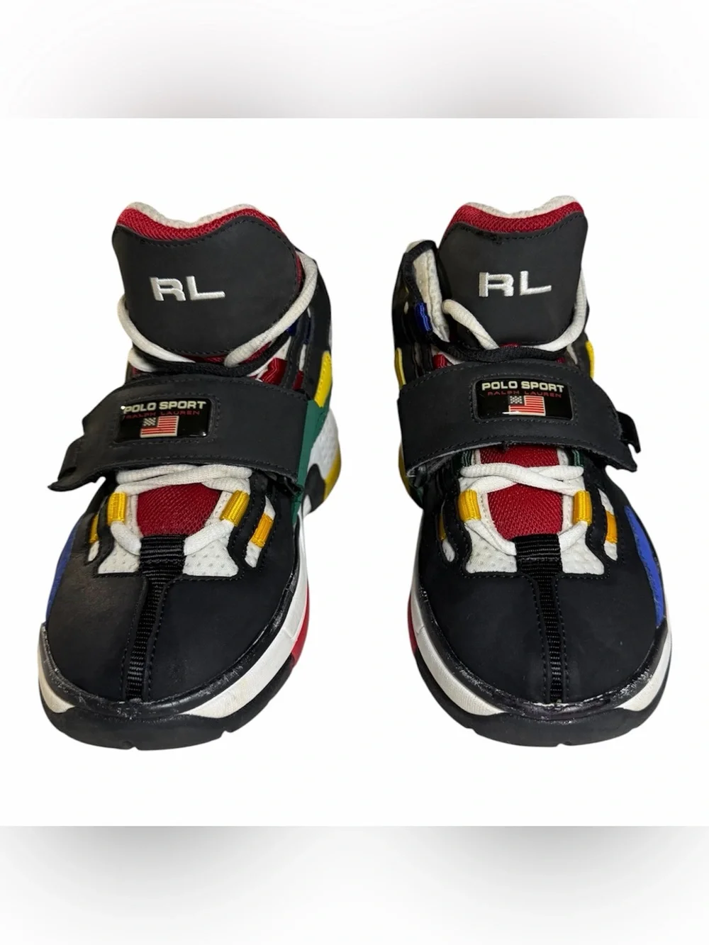 Polo Ralph Lauren Polo Sport PS100 High Top Multi Color Block Sneaker Boy/Mens 6